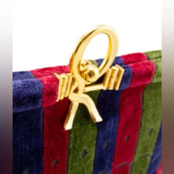 ROBERTA DI CAMERINO Velvet Stripe Bag Shoulder Bags